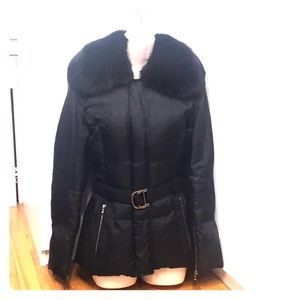 Goose down fox fur jacket